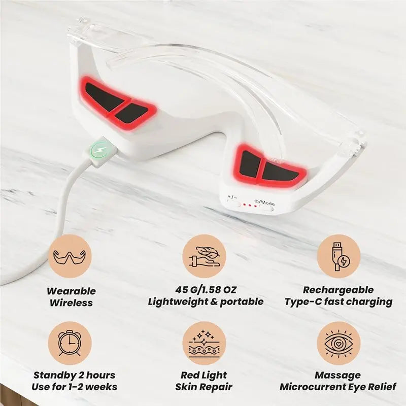 Masseur Oculaire Luminothérapie Rouge — Anti-Cernes & Anti-Rides