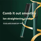 Dual-Purpose Electric Curling Comb Negative Straightening Hair-Safe Inward Curling Iron EU Plug For Straight And Curly Hair