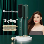 Dual-Purpose Electric Curling Comb Negative Straightening Hair-Safe Inward Curling Iron EU Plug For Straight And Curly Hair